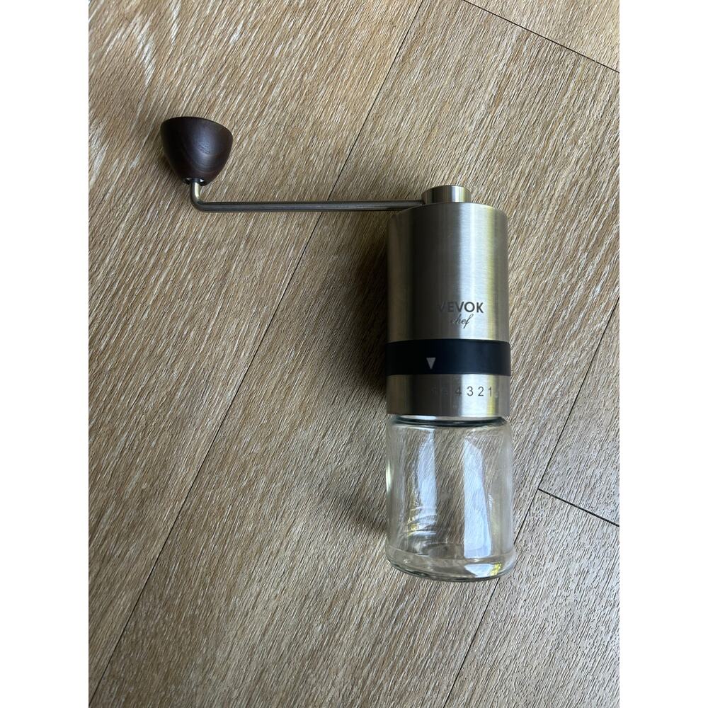 Vevok Chef manual coffee grinder stainless steel body travel luxury portable